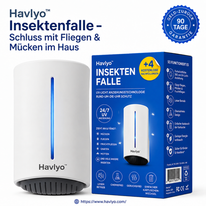 Havlyo™ Insektenfalle – Schluss mit Fliegen & Mücken im Haus - 6 Geräte
