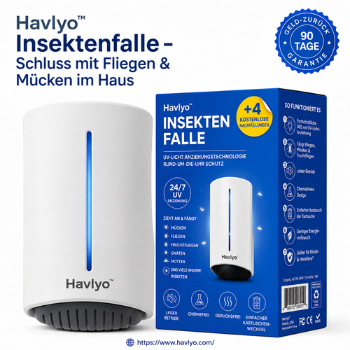 Havlyo™ Insektenfalle – Schluss mit Fliegen & Mücken im Haus - 6 Geräte