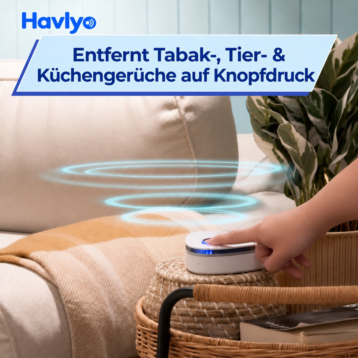 Havlyo™ GeruchsStopp – Neutralisiert Rauch-, Tier- & Küchengerüche