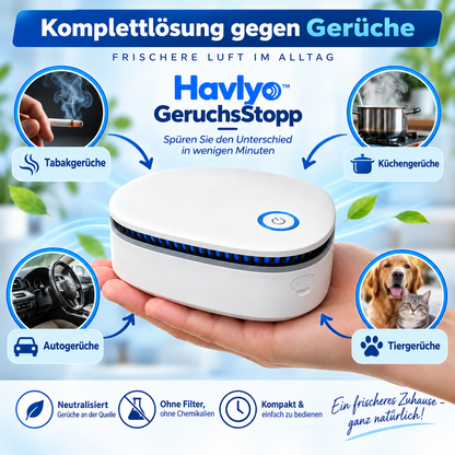 Havlyo™ GeruchsStopp – Neutralisiert Rauch-, Tier- & Küchengerüche